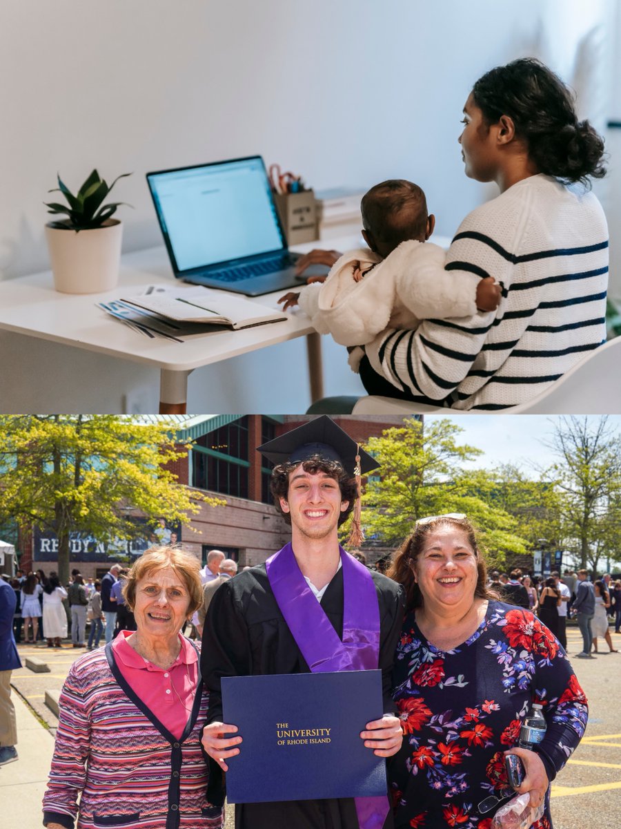 OnlineURI's tweet photo. Behind every milestone is someone offering encouragement, guidance, and care. Today we celebrate all mother figures who support their loved ones while continuing to grow in their own careers and education journeys. 💐 Happy #MothersDay from URI Online! https://t.co/J0xB2ZvDYQ