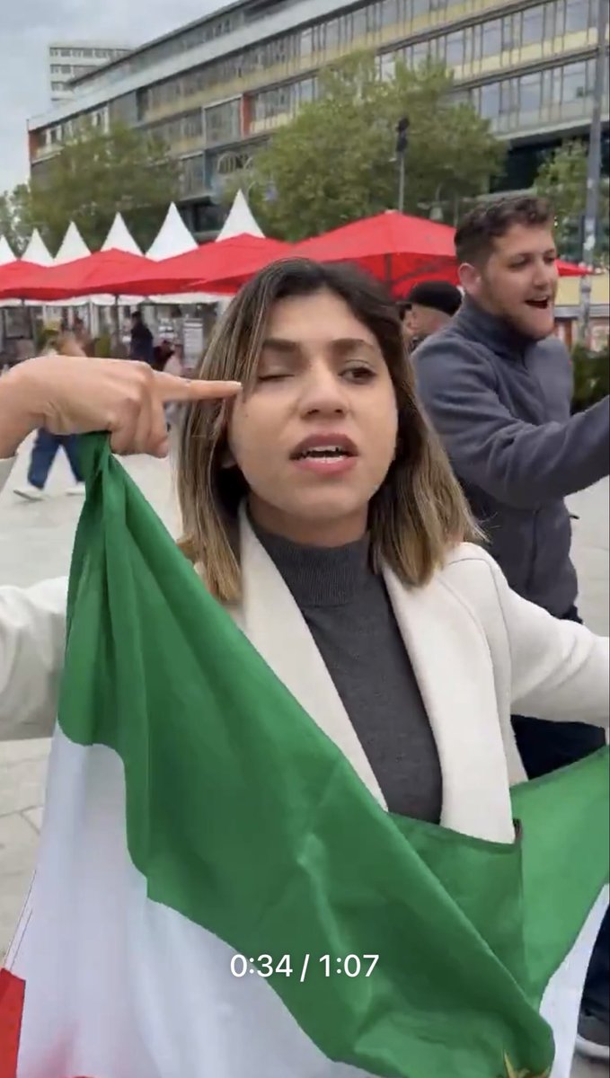 The white girl's carrying $15000 Channel bag using cheap oil from the regime who shot the OWNER of the oil in the eye. AND, the white girl attacking the oil owner who was shot and stripped off her national wealth by the regime because she wants freedom.

The irony is suffocating!