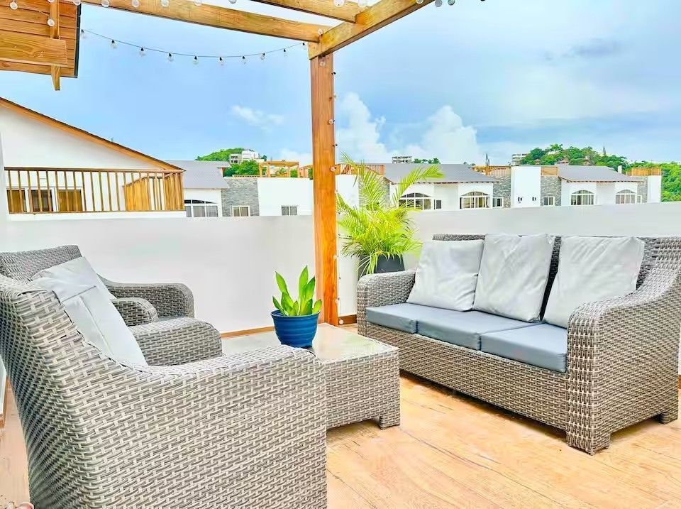 Navettaproperty's tweet photo. New Listing in Las Terrenas! Penthouse 3-Bed | 3-Bath | 135m2 | USD295,000 (Fully Furnished!). Features a stunning private rooftop terrace with a pergola &amp; pool access. Located in the proven Abra Grande sector. Perfect for rentals or living. Check it out: https://t.co/g6PMarVpkx https://t.co/pXX38asES4