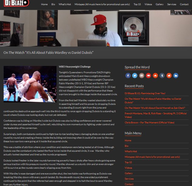 blazinonecom's tweet photo. #whatshot #djblaze #onthewatch It’s All About @FabioWardley vs @DynamiteDubois #WardleyDubois 🔥☝🏿🥊 hit the link to read fight write up 👉🏿 https://t.co/ETdGRLDujA Congratulations Daniel on becoming a two-time Heavyweight Champion of the World 🔥☝🏿🥊 https://t.co/gqEtZJNRmd