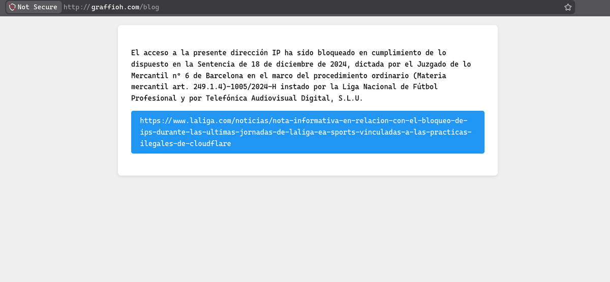 erlantzc's tweet photo. Ohhh que mono... ¿Has visto un enlace a un blog que te podría interesar?
Pues de parte de @LaLiga ; Que te den por culo. https://t.co/mbCWcznJGK