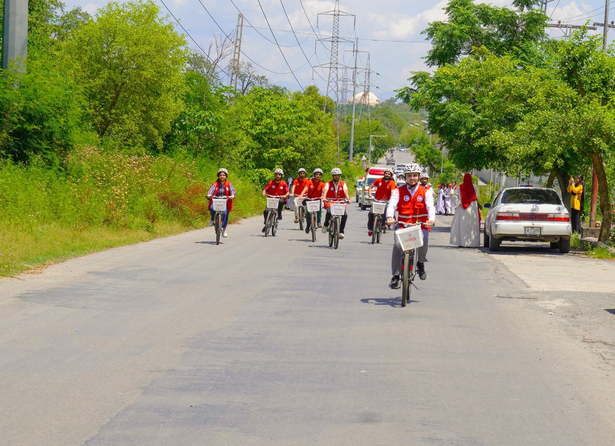 PRC_official's tweet photo. As part of Red Cross Red Crescent Week 2026, PRCS organized a cycling activity promoting climate awareness and sustainable living.
Participants joined the ride to spread the message of reducing carbon emissions and protecting the environment.
#CyclingForClimate #RCRCWeek https://t.co/h3FrYnhU8S