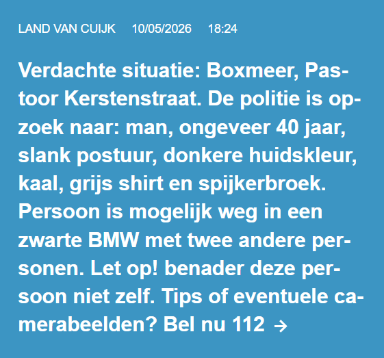 Gewonde bij steekincident in Boxmeer