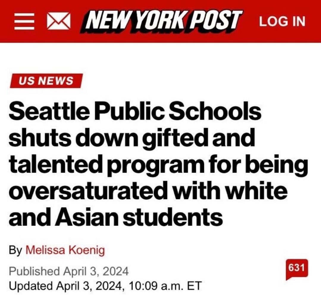 Too many smart Asians lurk among the halls of our public schools.

The only way to stop them? 

Shut down the gifted programs.