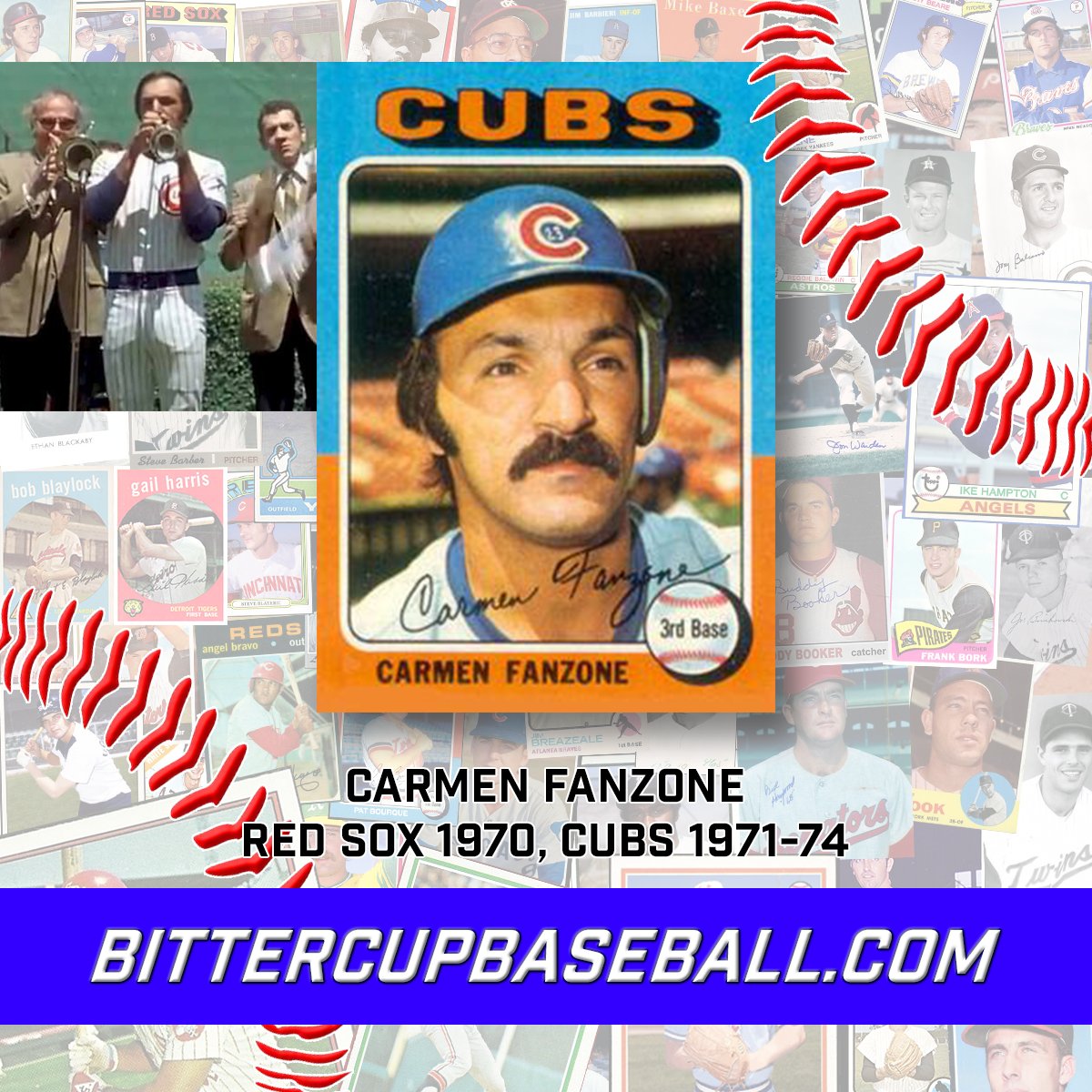 maxeffgen's tweet photo. From @ChicagoMag: When Carmen Fanzone became a Cub, he realized he’d be enjoying plenty of games from the comfort of the dugout—he was primarily a third baseman, the same as Ron Santo, the Cubs’ perennial all-star. “I knew that I wasn’t going to play regularly,” recalls Fanzone. “I was always trying to do better so that they would find a hole for me somewhere.” In 1972, Santo was sidelined with a fractured wrist—a break, it turned out, for Fanzone, who went on to have his best season: In 86 games, he set career highs in home runs (8), RBIs (42), and runs (26).

But his most memorable moment that season came before a game against the Los Angeles Dodgers, when he played the national anthem on his trumpet at Wrigley Field. #Cubs

https://t.co/QLAkf8HzYc