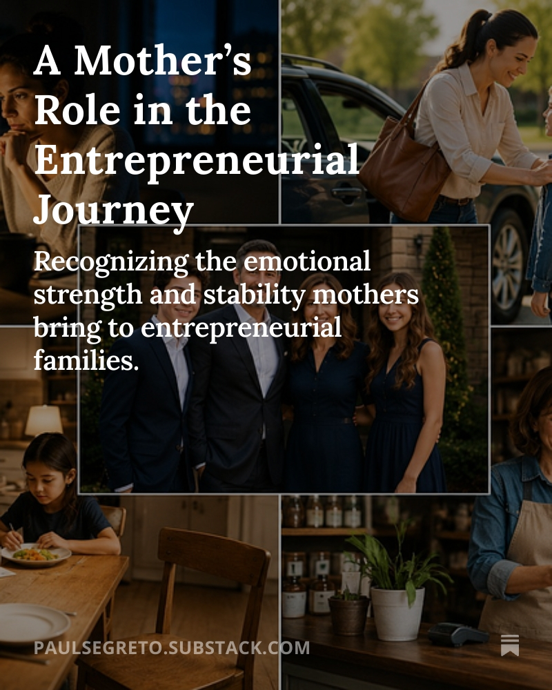 A Mother’s Role in the Entrepreneurial Journey open.substack.com/pub/paulsegret…