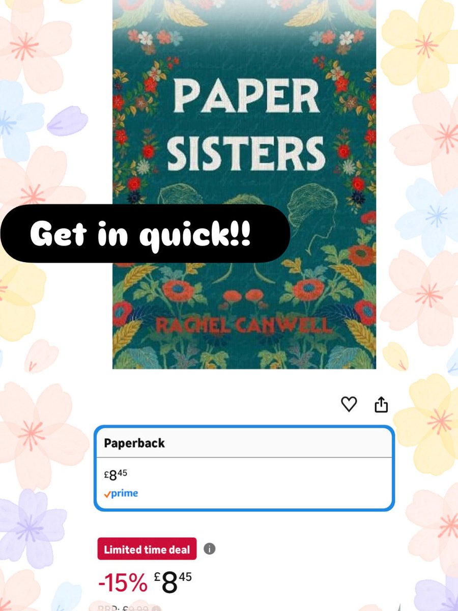 bookbound2019's tweet photo. Quite randomly and unexpectedly #PaperSisters @northodoxpress is on an @AmazonUK limited deal!
So if you fancy treating yourself today might be the day!!! https://t.co/cqWfJiV56h