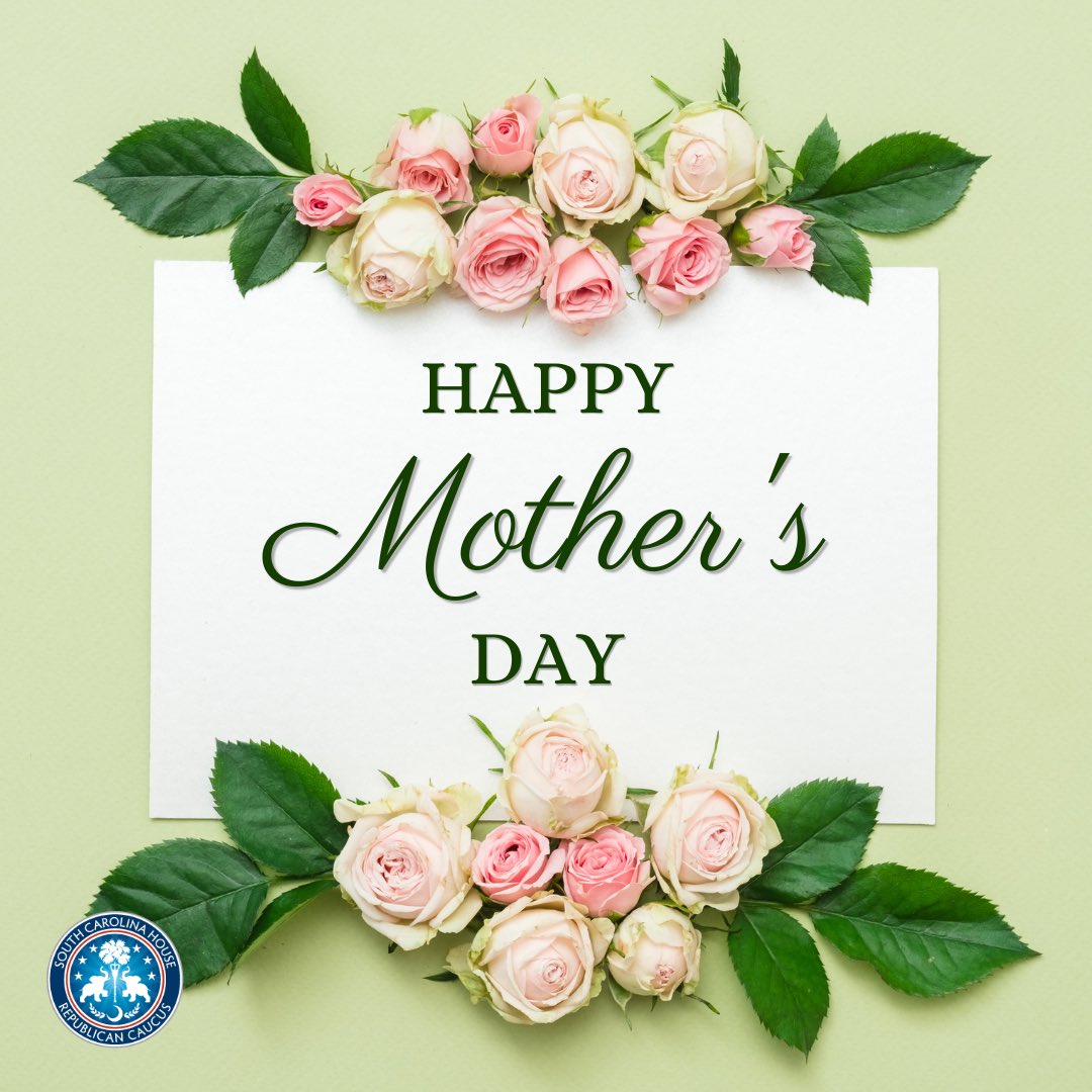 SCHouseGOP's tweet photo. 🌸 Happy Mother’s Day to all of the incredible moms across South Carolina!

Today, we celebrate the women who lead with strength, love, sacrifice, and unwavering support each and every day. Thank you for all you do to care for your families, shape future generations, and make our communities stronger.

Wishing you a joyful and blessed Mother’s Day! 💐