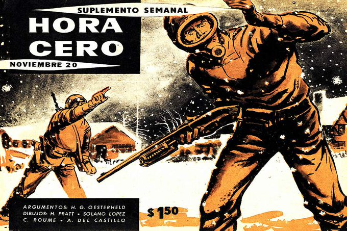 Si querés revivir de qué modo salió originalmente EL ETERNAUTA, en Ahira (Archivo Histórico de Revistas Argentinas) podés ver la colección completa escaneada de HORA CERO, donde El Eternauta fue saliendo desde 1957 hasta 1959: ahira.com.ar/revistas/hora-…