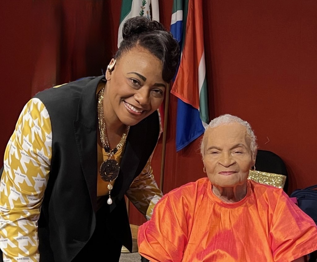 BerniceKing's tweet photo. Today, I am remembering Mother Viola Fletcher on her first heavenly birthday.

As the oldest living survivor of the 1921 Tulsa Race Massacre, she carried truth, memory, and moral witness across generations. She passed away in November at 111, and today she would have been 112.

I remain grateful for the opportunity to have shared space with her. May we continue to honor her life by telling the truth, preserving the history, and refusing to forget.

#MotherViolaFletcher #TulsaRaceMassacre #Tulsa1921