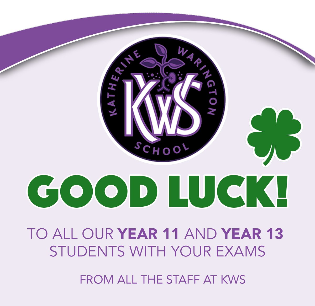 KWSHarpenden's tweet photo. Wishing the best of luck to all Year 11 and Year 13 students who start their exams this week. Believe in yourselves as much as we do. You have the support of all at KWS. https://t.co/1pBJ9LO60d