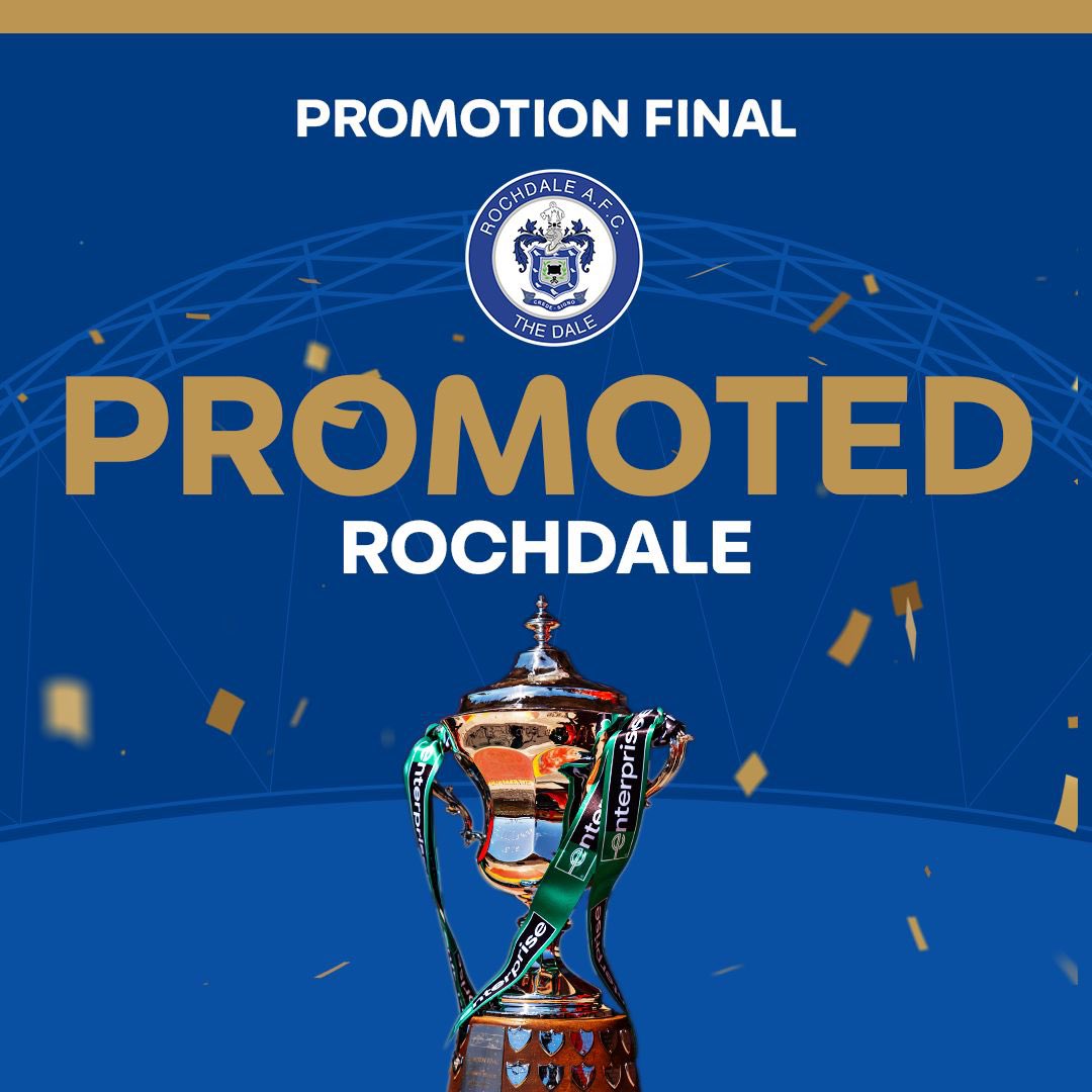 NL_Enterprise's tweet photo. Rochdale are EFL bound again 🏆 https://t.co/FDxBz9SoUf