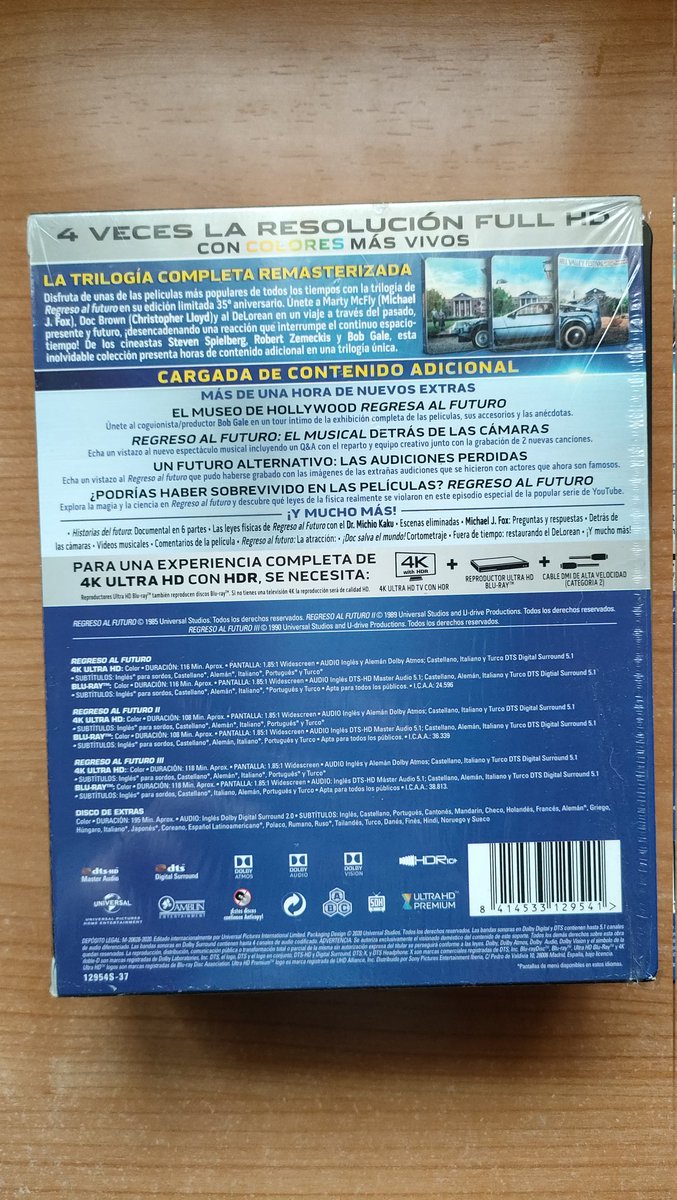 MrKaytos's tweet photo. VENDO la edición coleccionista 4K española de la TRILOGÍA de Regreso al futuro, como nueva, nunca reproducida. 

Por 50€ con envío certificado incluido, el mejor precio de la red. Para el más rápido. https://t.co/3aE46EY0ud