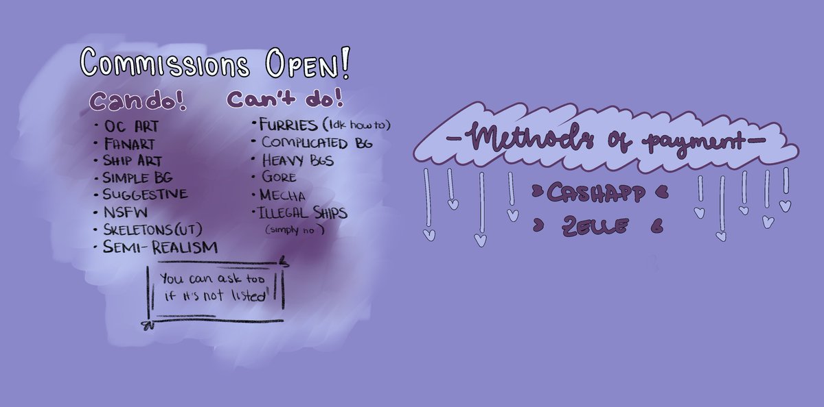 Manawari_Raya's tweet photo. HEY YOU! DO YOU WANNA COMMISSION SOMEOME?! ME IM AVAILABLE!
Dearest lovelies of mine, I advertise my commissions! You can DM me here, tumblr, or TikTok!
Hehehe :3 oh and that’s my oc
#commissions #utaus #undertale https://t.co/Lu3Zj1P6TN
