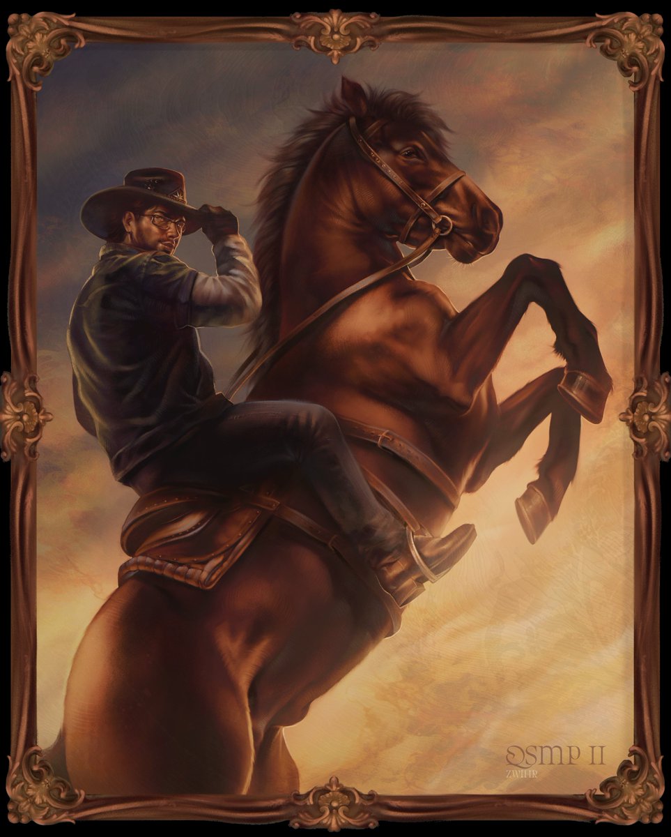 zwihrrr's tweet photo. cowboy graf fanart 

i drew a horse for the second time in my life and it was the LAST TIME istg 

#qsmp #qsmp2 #qsmpfanart #graf #graffanart https://t.co/WOXd4UBGE3