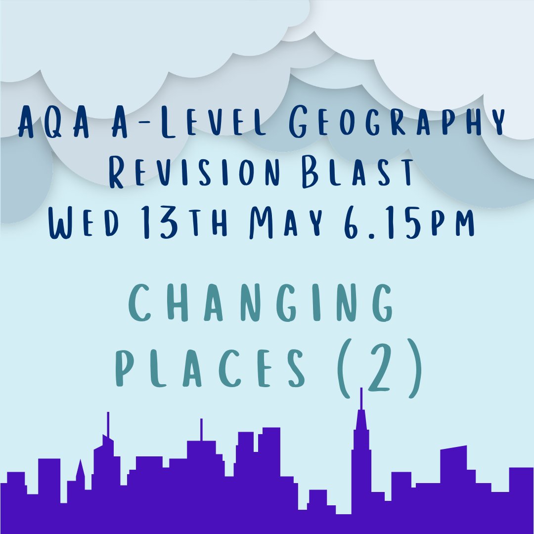 tutor2uGeog's tweet photo. Good evening! Don't forget to join Vicki and the team for some live revision on YouTube this Wednesday on the Tutor2u channel. https://t.co/k3zJpZDIOL