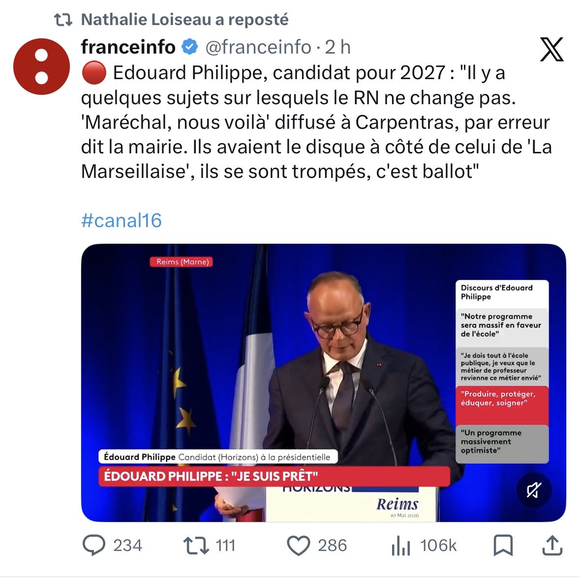 Jordan Bardella tweet media