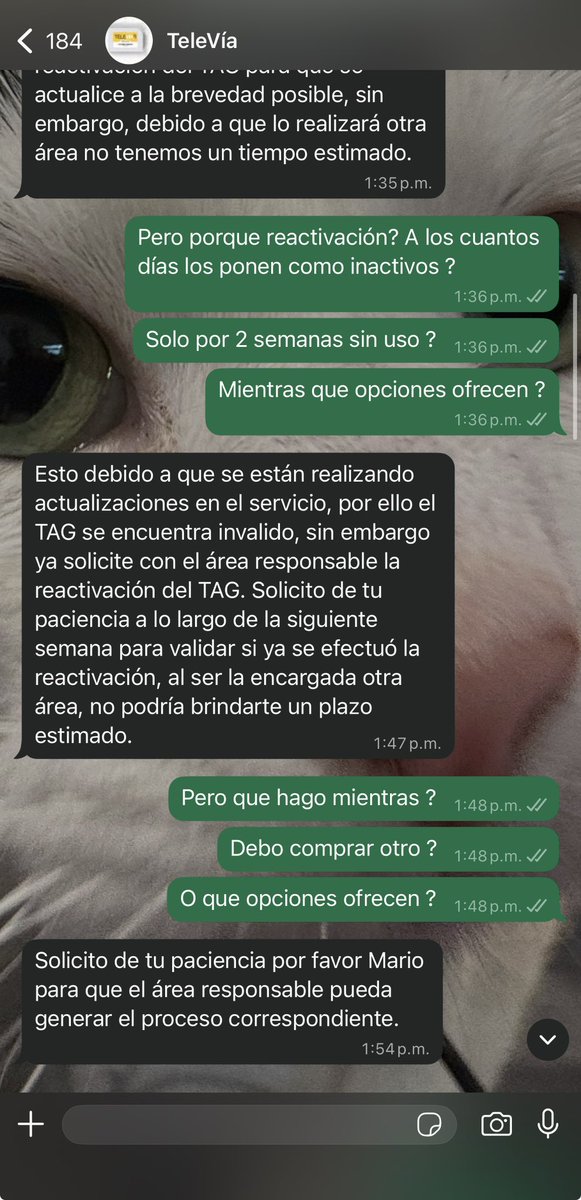 mariomph's tweet photo. @TagTeleVia desde el 10 de abril me marcó como tag no válido,cheque en la app y tengo salgo de 1300 aún, no me han resultó al día de hoy, perdí mi saldo? Pésimo servicio y su servicio de atención al cliente ni se diga, no dan solución y tardan horas en contestar https://t.co/KaF8WXzaDb