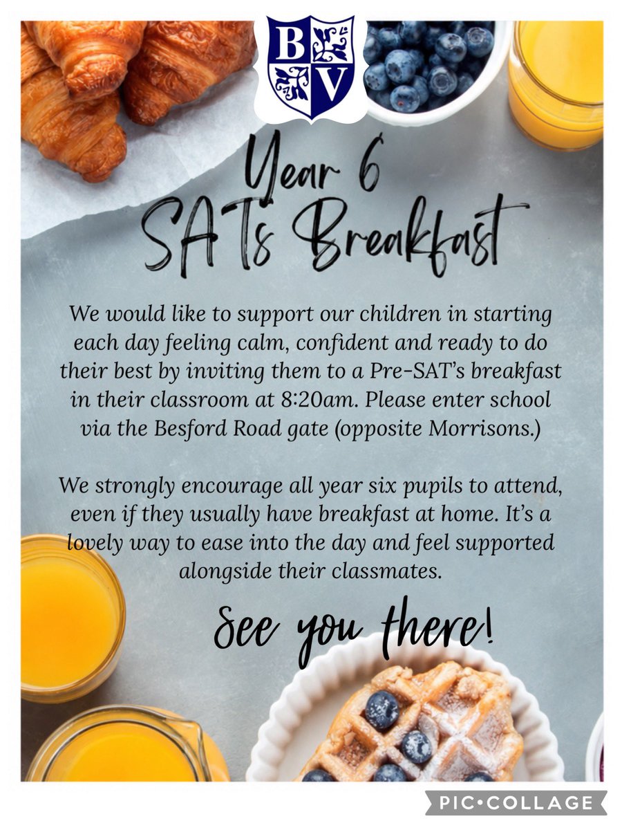 BelleValeSchool's tweet photo. We hope Year 6 have had a restful weekend. We will see you for Breakfast Club at 8:20am tomorrow. Enjoy an early night - you’ve got this! #hardworkpaysoff #year6 #year6sats https://t.co/oOiMdw6iKt