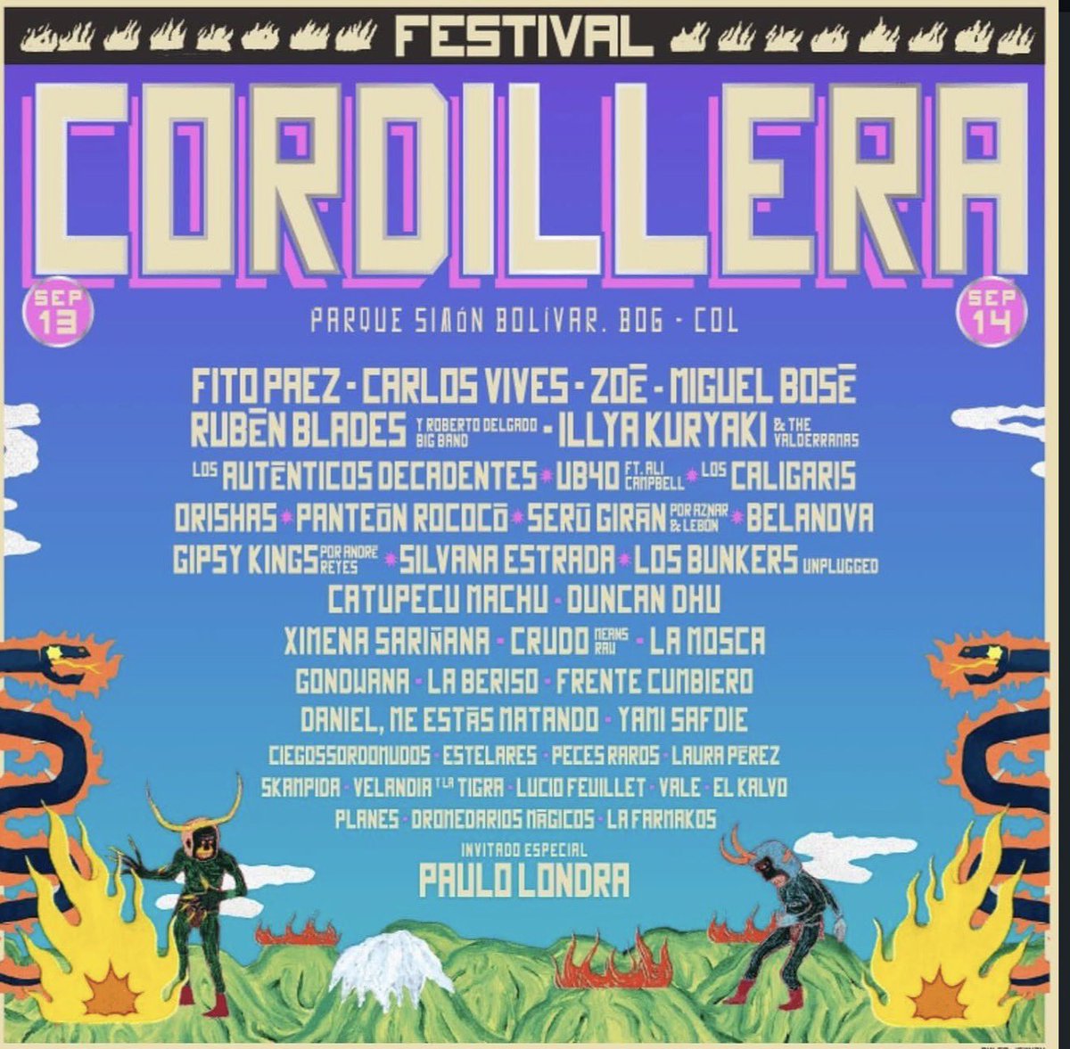Miguel_G_1_1's tweet photo. Imagínate este comentario y que de 101 artistas/bandas que se han presentado las últimas tres ediciones del Festival Cordillera solo “Los Caligaris”  y “Los bunkers” han repetido ⛰️🌳 https://t.co/LrjStMMpN6