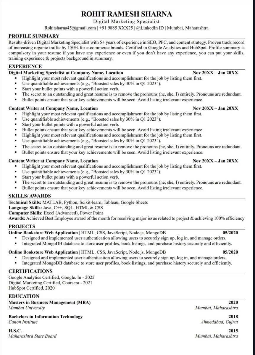 If you’re currently hunting for a remote job, here’s a solid resume template you can use.

It is fully ATS-optimized and includes the exact sections recruiters and hiring managers pay attention to.

I’ve linked an editable template in the comments.