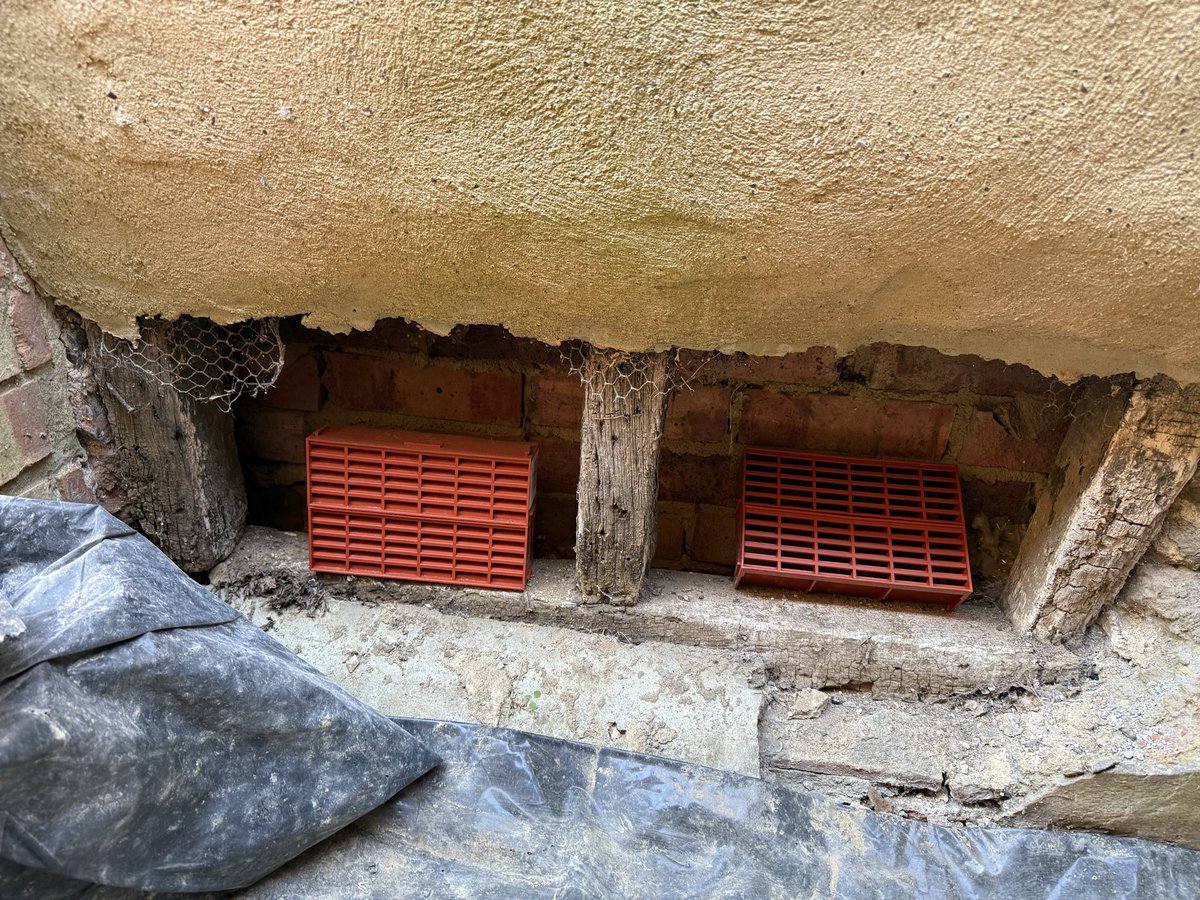 TheUnderDungeon's tweet photo. Side courtyard moving along now…all wood sealed, lean too guttering up, left over guttering for mini window box, waste pipes fixed, vault bricks to mortar in and new pathway to lay, outside electrics and lights to install….small Ninja BBQ has been popped on a wishlist 😎 https://t.co/9VqQgQLM1B
