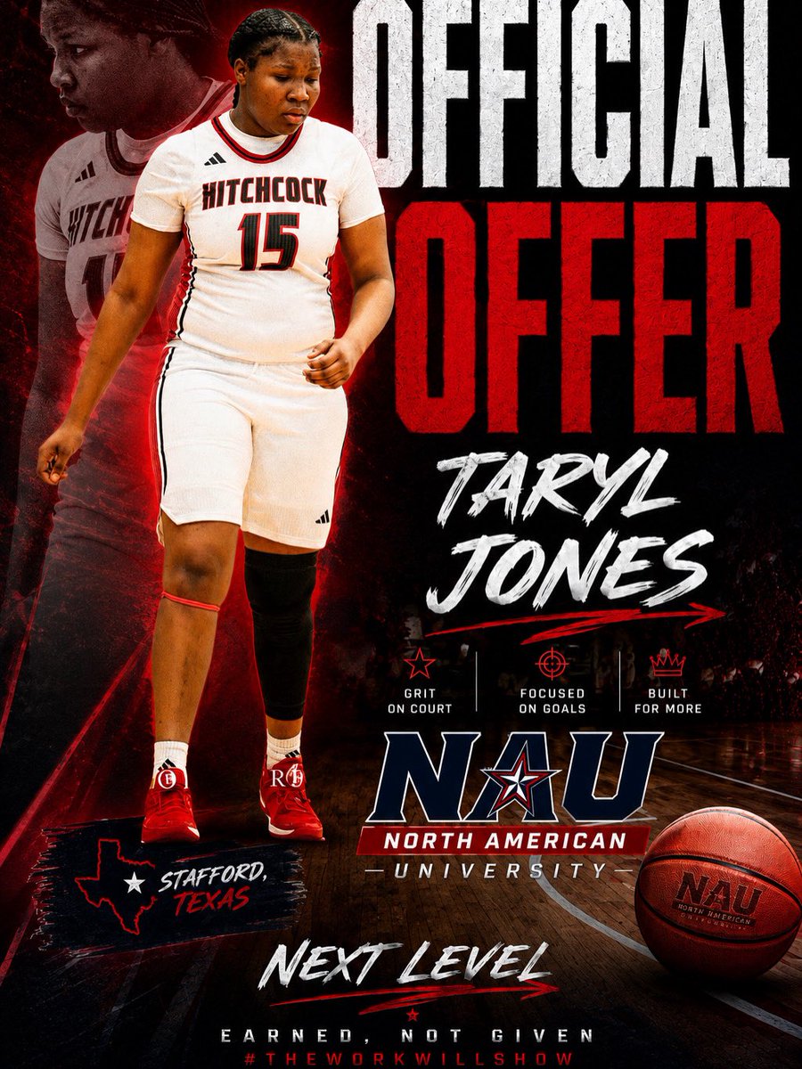 iiHoopTaryl15's tweet photo. After a great visit with Coach Davis at North American University, I’m blessed to receive my first official offer to continue my academic and athletic career at the next level. Thank you to my family, coaches, and teammates for supporting me throughout the journey. #FirstOffer https://t.co/bIAiXLcYRC