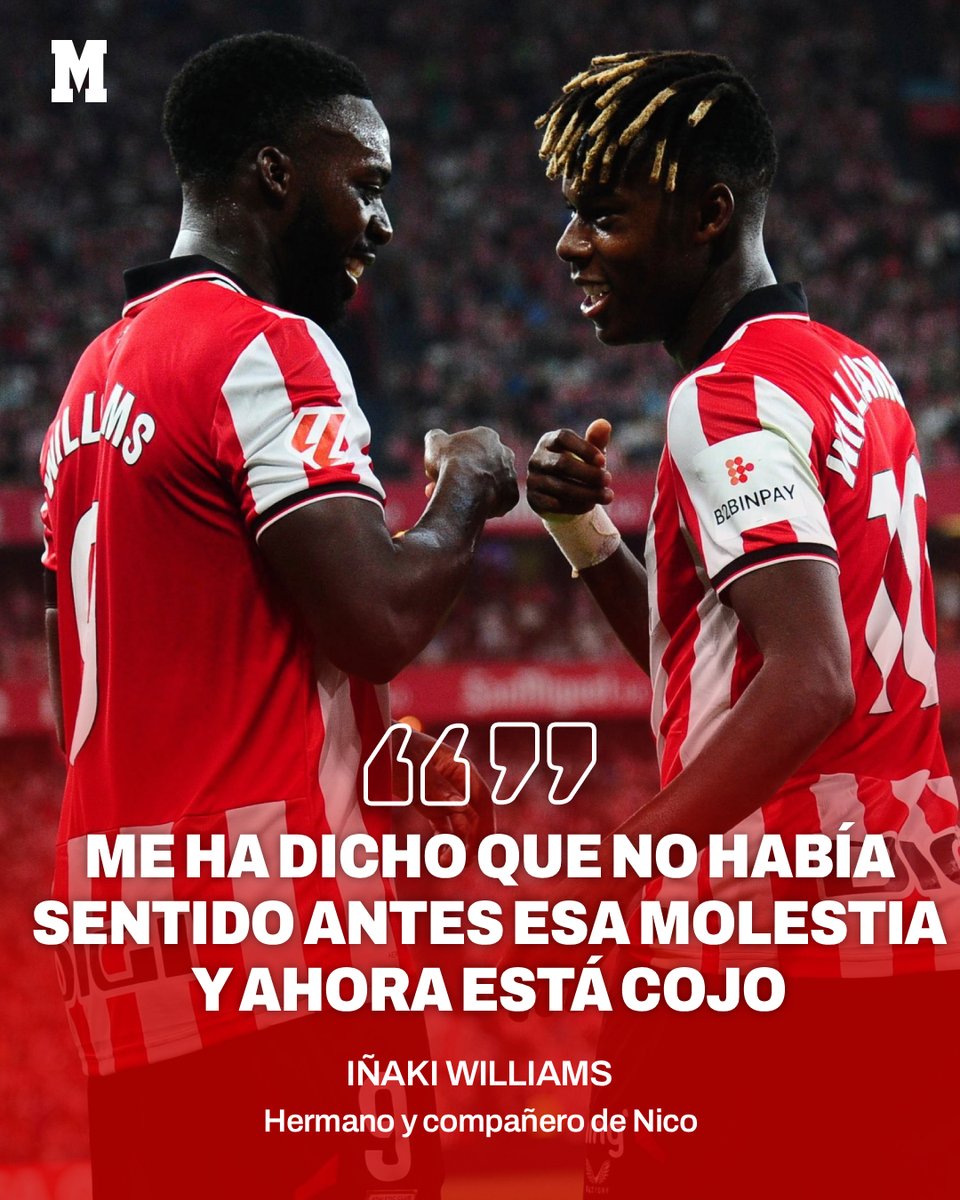 marca's tweet photo. ‼️ Nico Williams enciende las alarmas a un mes del Mundial... y el mensaje de su hermano no es nada tranquilizador... 🙏 https://t.co/dPLkBYUmQo