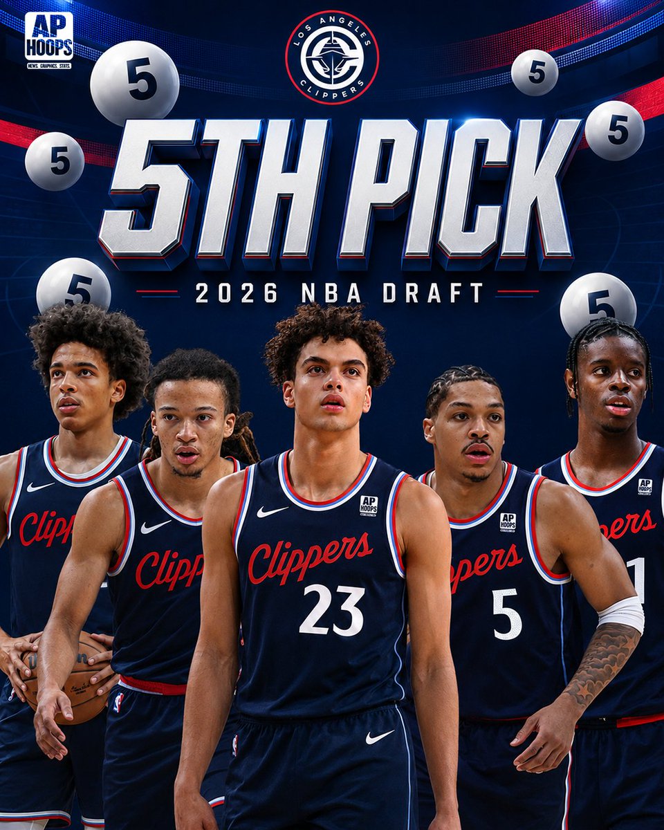 BREAKING: The Los Angeles Clippers have been rewarded with the 5th pick in the 2026 NBA Draft!

I think everyone can agree that they were the most deserving team!

(via @ESPN)