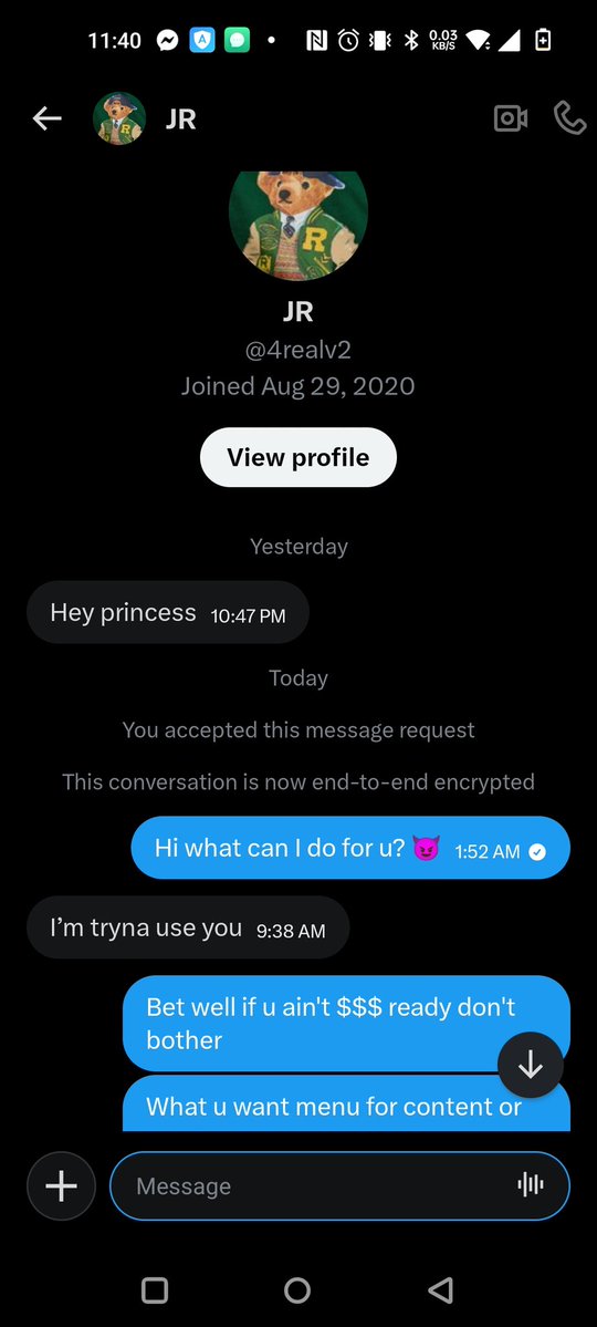 If u ain't $$ ready don't fucking msg me matter fact block me cuz fuck is u doing in my shii broke