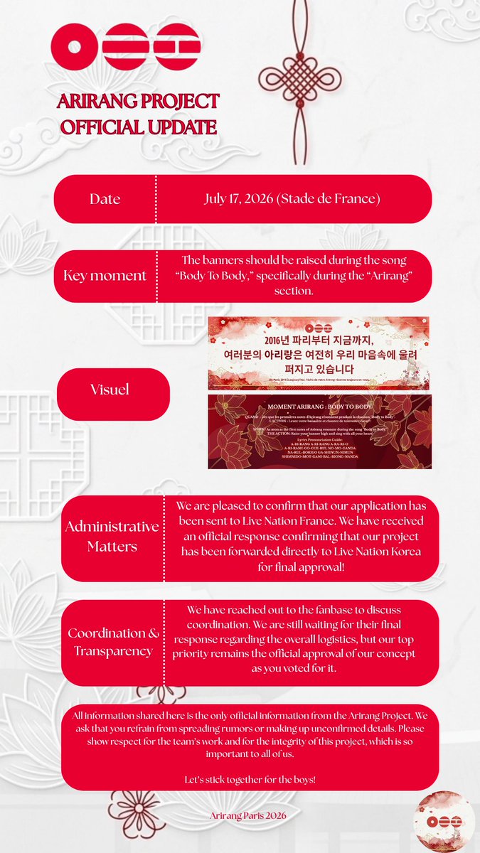The Arirang Paris Project ❤️ tweet media