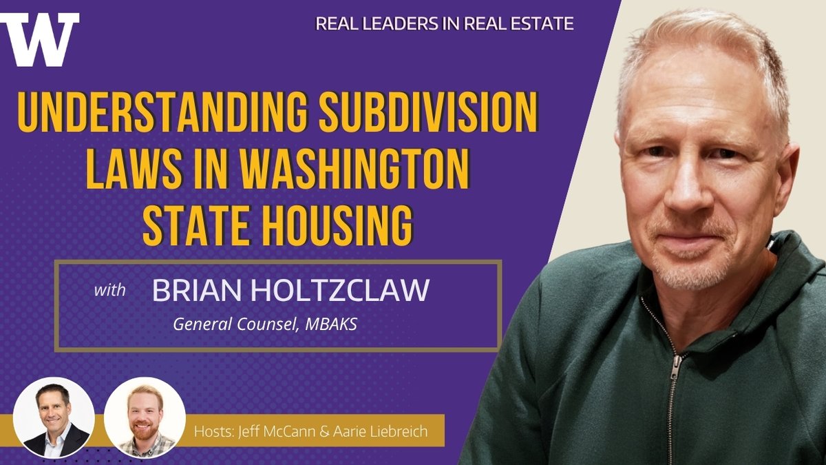 JefferyMcCann's tweet photo. Most people talk about housing prices. Very few understand subdivision.

Brian Holtzclaw of MBAKS explains how permitting, land use policy, and supply constraints shape housing in Washington State.

https://t.co/H6l2fKGh52

#RealEstate #HousingMarket https://t.co/groRDtJSmt