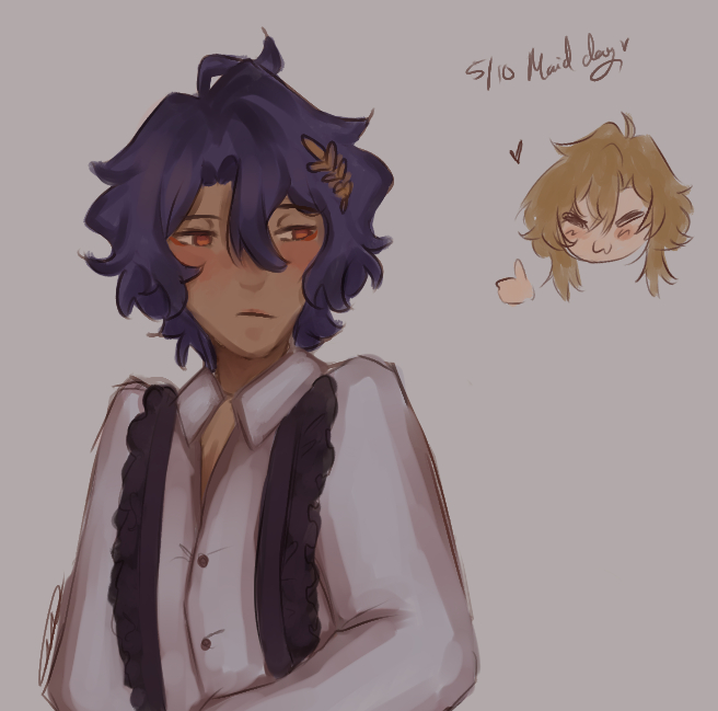 Mackerells's tweet photo. Maid day doodle with #aventio https://t.co/OQ6CT1ST7L