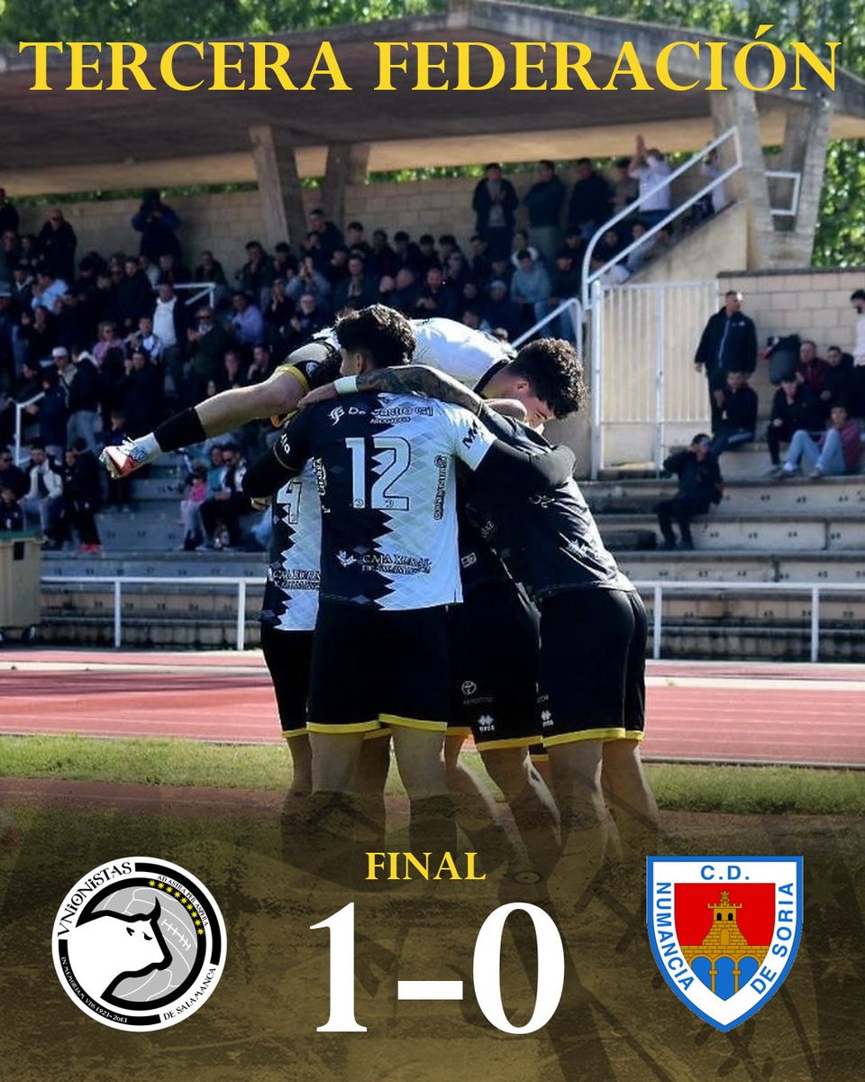 USCFbase's tweet photo. 🏁 Final:

✅ ¡PERMANENCIA CONSEGUIDA!

Unionistas B hace historia logrando la salvación en Tercera RFEF tras una temporada muy exigente.

💪¡Enhorabuena a todos por hacerlo posible! 🤍🖤

1️⃣/ @UnionistasCF B (Óscar Lorenzo, min. 20)
0⃣/ @cdnumancia B

#ConstruyendoUSCF🏗️ https://t.co/2d83szQKRZ