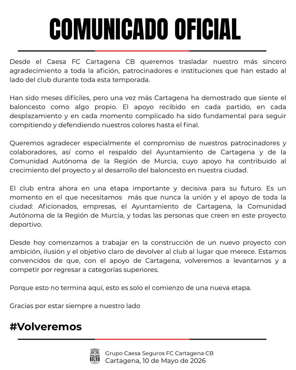 Grupo Caesa Seguros FC Cartagena CB tweet media