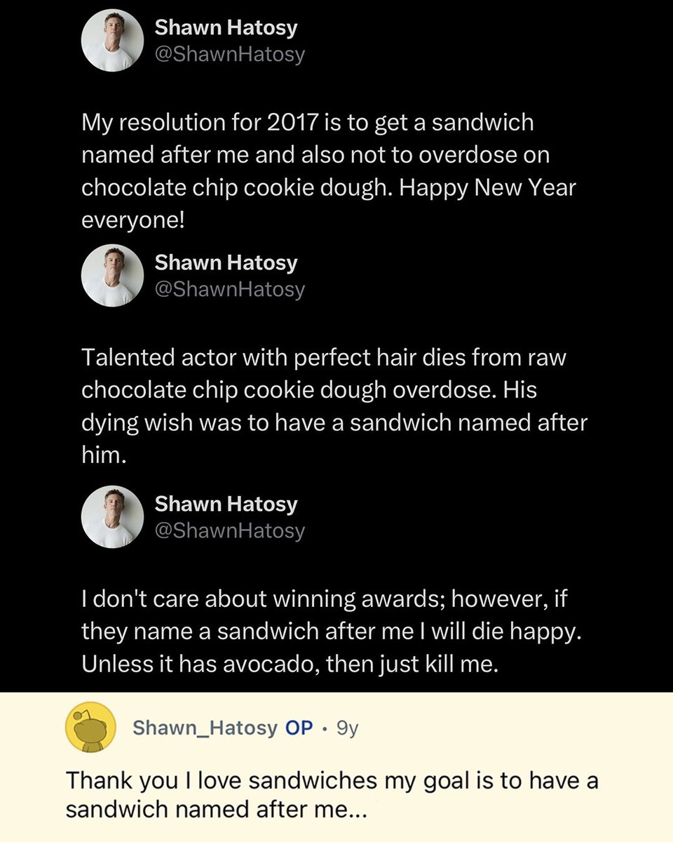the fact that shawn hatosy’s real dream hasn’t come true yet