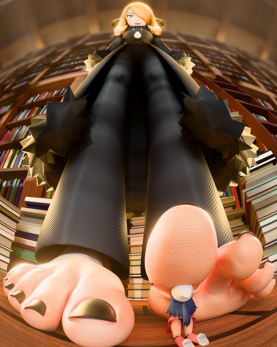 J3htan's tweet photo. "Wow, Dawn, you're quite eager to worship my feet, aren't you? I didn't know this is what you're weak too~"

Cynthia is mommy enough for mother's day, right?

All characters depicted are 18+ https://t.co/MrHKRigzKT