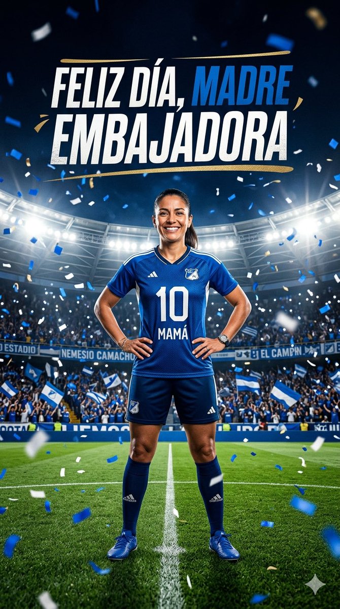 losembajagoles's tweet photo. 💙 Feliz Día de las Madres embajadoras! 🌟
Gracias por ser la hincha más fiel, la que grita más fuerte en las tribunas y la que enseña a sus hijos a amar esta camiseta azul.
¡Que este día sea tan hermoso como una victoria en El Campín!
#FelizDiaDeLaMadre #HinchadaAzul https://t.co/6bwk8lHXQT