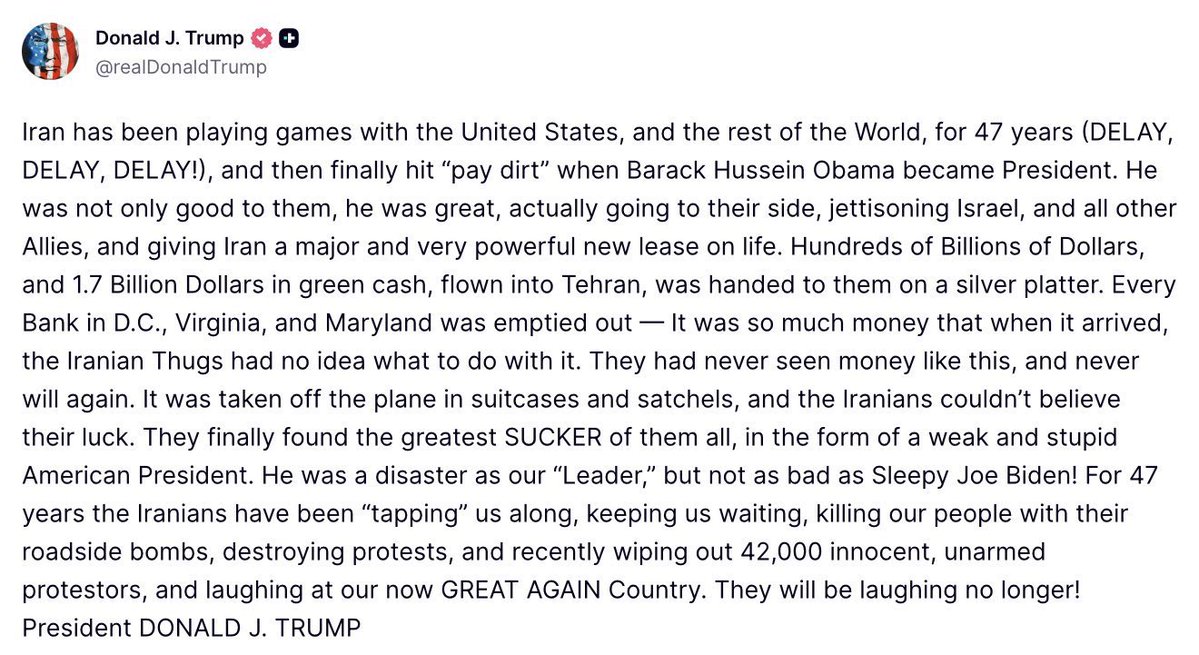 President Donald Trump on #Iran!!!