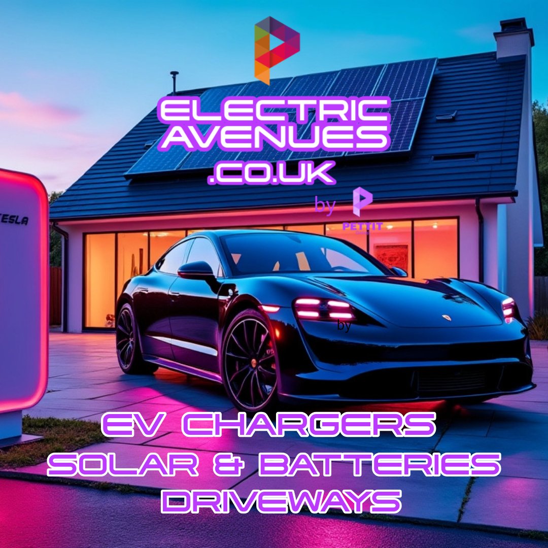 Fed up with your EV Charger looking like a hose pipe? Call <a href="/Elec_Avenues/">Electric Avenues by Pettit Group</a> to give you a price on a pedestal EV Charger, Solar, Battery Storage, or Whole Driveway makeover!
One Call, One Contractor!
#EVCharger #Solar #BatteryStorage #Driveway #DroppedKerb
