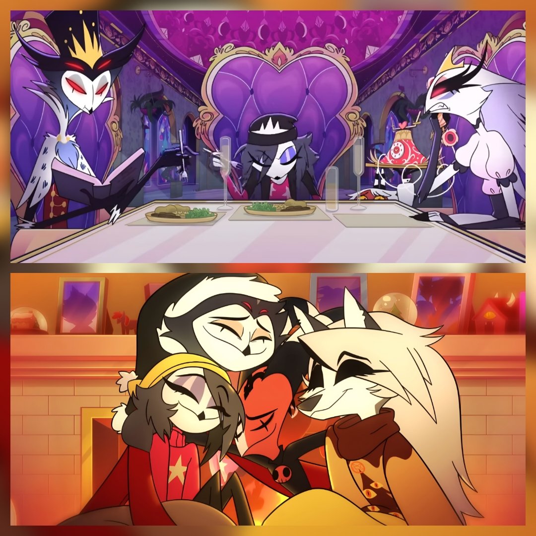 HelluvaHolly's tweet photo. The family she had vs the family she deserves 💖 #Stolitz #Octavia #HelluvaBoss https://t.co/DlKf0iHlXC