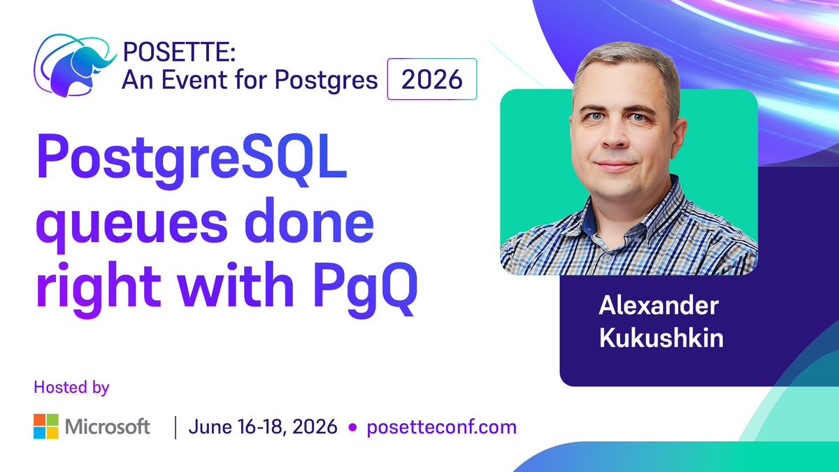 POSETTE: An Event for Postgres 🌟 🎥 #PosetteConf tweet media