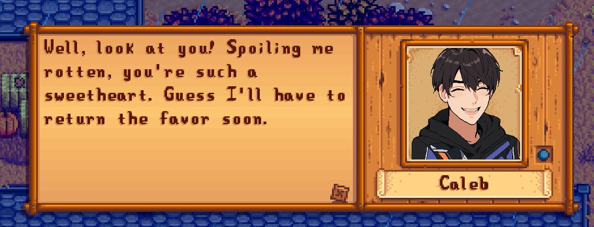 cataly_bbyapple's tweet photo. @chouxia_ Thank you for sharing this mode with us by the way! Im hyper fixated on stardew valley now😭 giggling like a school girl who is getting a message from her crush each time I interact with Caleb💔 https://t.co/FA9YotMIxH