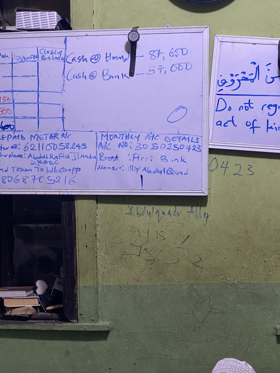 A lot is happening 💔💔💔

I stopped by to pray maghrib at a mosque at 49, Bola Street Ebute Metta and the imam announced that one of the members has a sick wife battling cancer and they need monetary support. I took a picture of the account number written on the board. Please