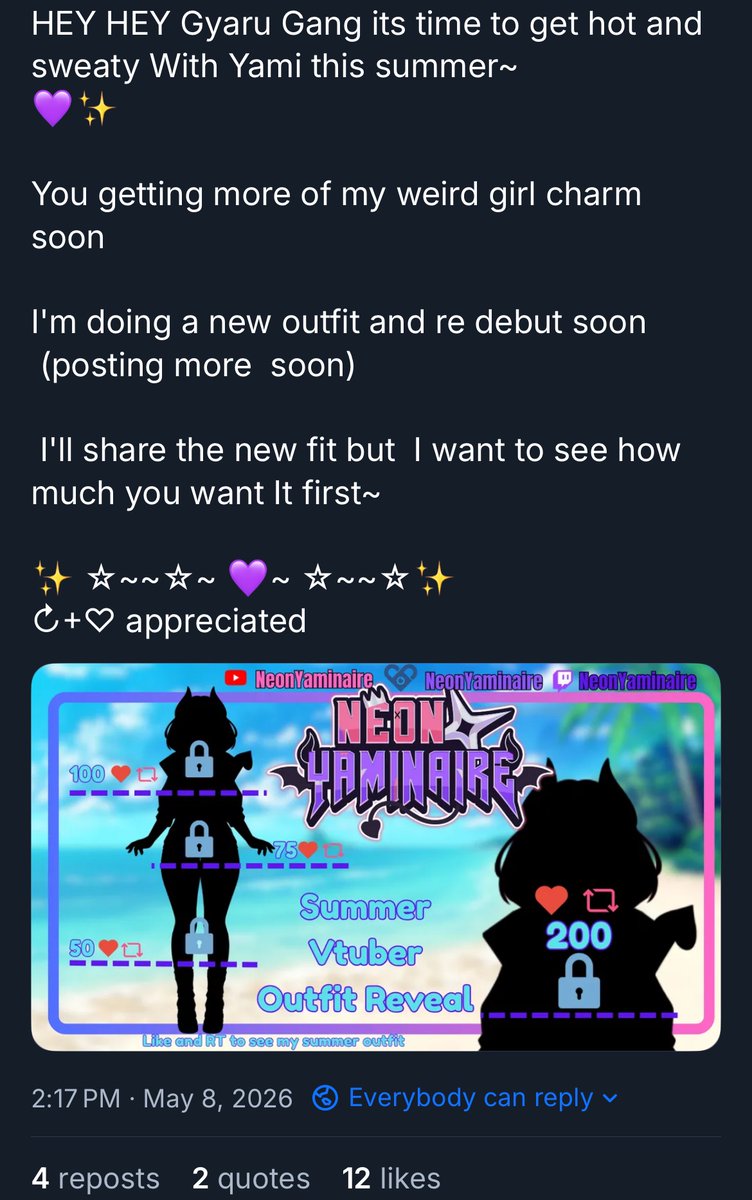 Neon Yaminaire |Gyaru Boss Vtuber ||💜✨️||🏳️⚧️|| tweet media