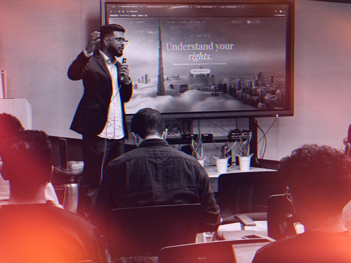 mrakhiljoy's tweet photo. Posting a few moments from a truly memorable morning building with AI at the @PracticeshiftDx Design w/ #Claude workshop

Beautiful Saturday morning in #Dubai.
Great people.
Lots of ideas shipped. https://t.co/xaItsDyeR0