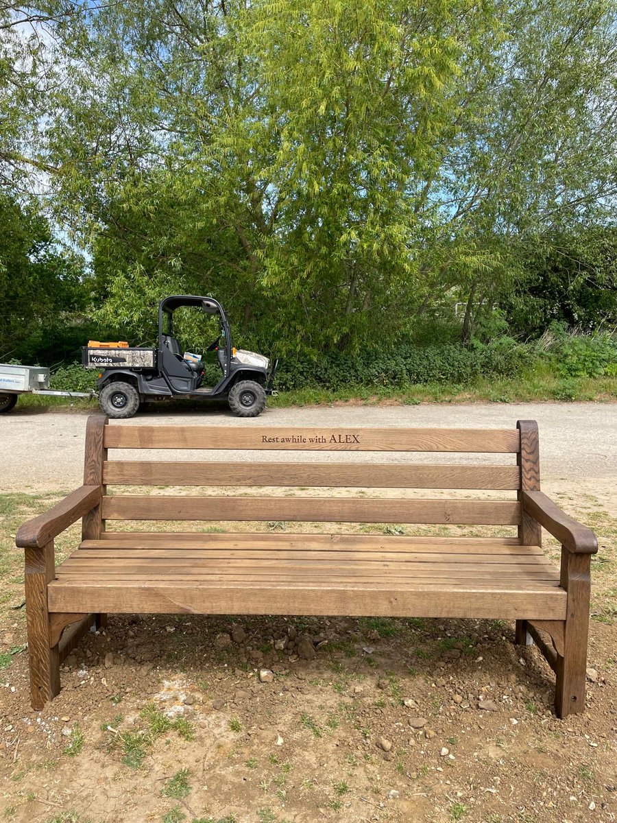 MaidstoneRefs's tweet photo. Delighted to see that Alex's bench has been installed at Leybourne Lakes. A reminder that a walk in memory of Alex takes place on Tuesday 2 June at 10am. Details below. ⬇️ https://t.co/JGihHJtAl8