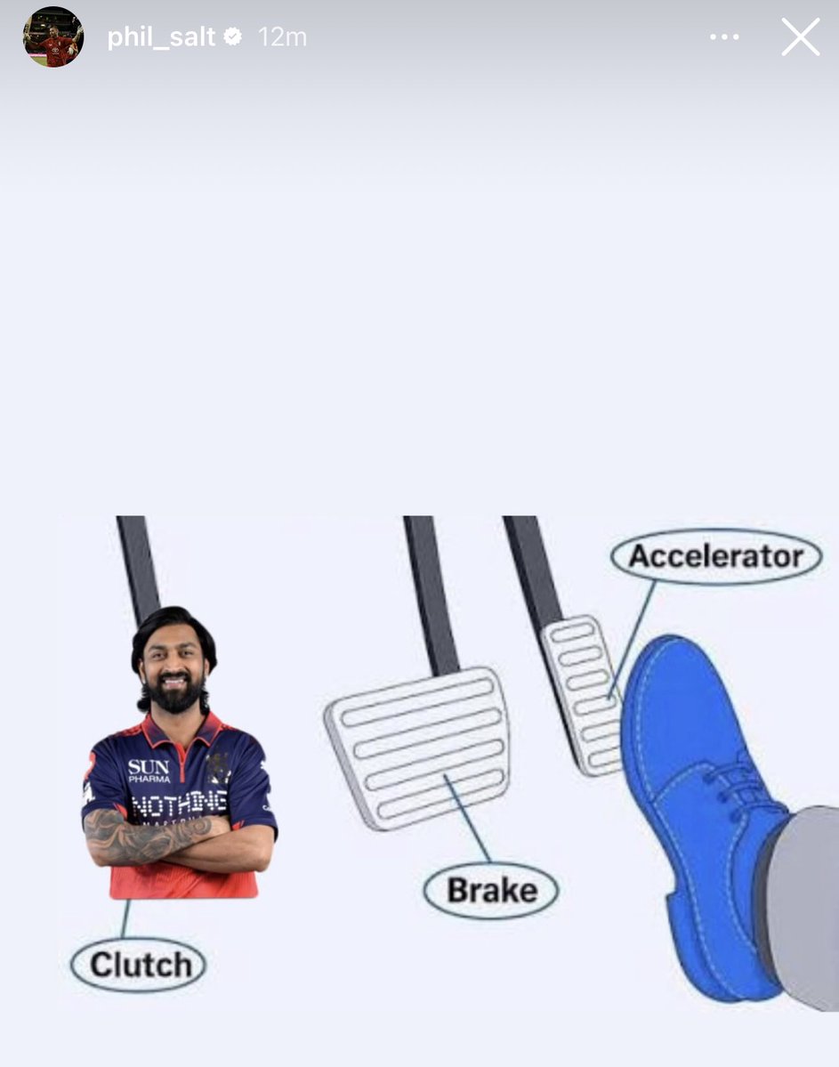 PHIL SALT INSTAGRAM STORY FOR KRUNAL ‘CLUTCH’ PANDYA. 😍🔥