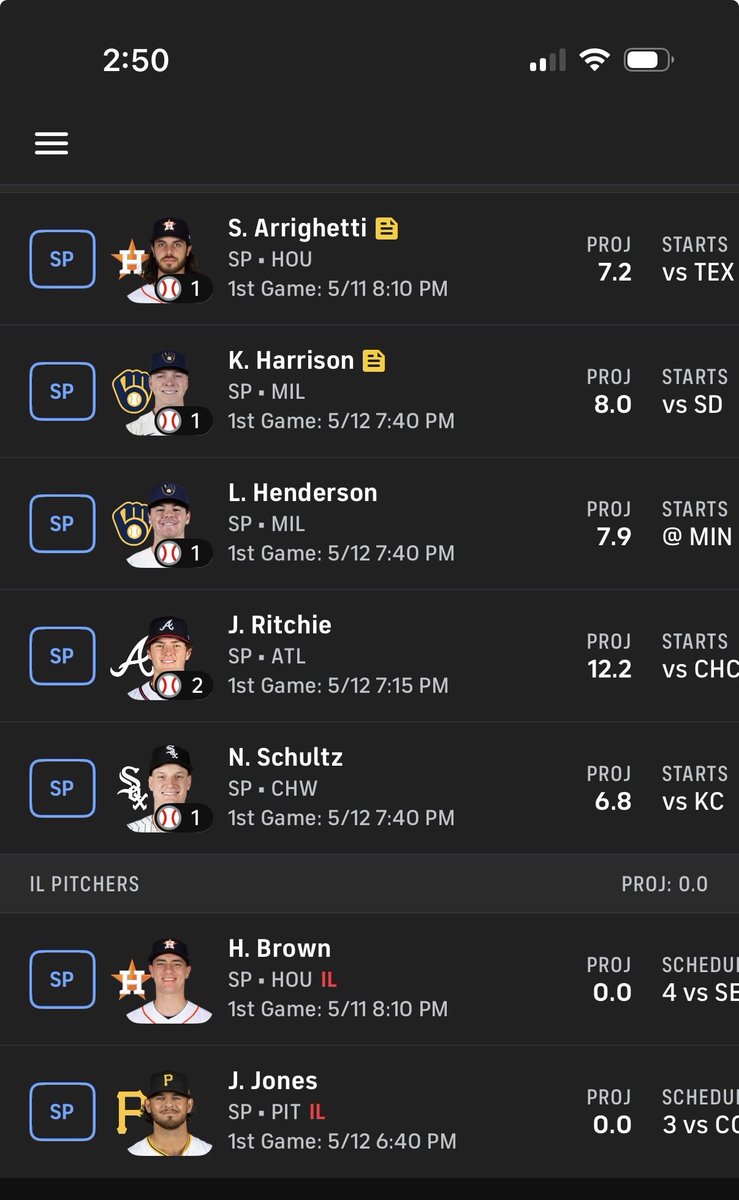 PodSells's tweet photo. @Andrew_FBB Braxton Ashcraft and Chase Dollander available who you drop? Only start 4 starters and 1 closer per week https://t.co/vBnTw02QOD