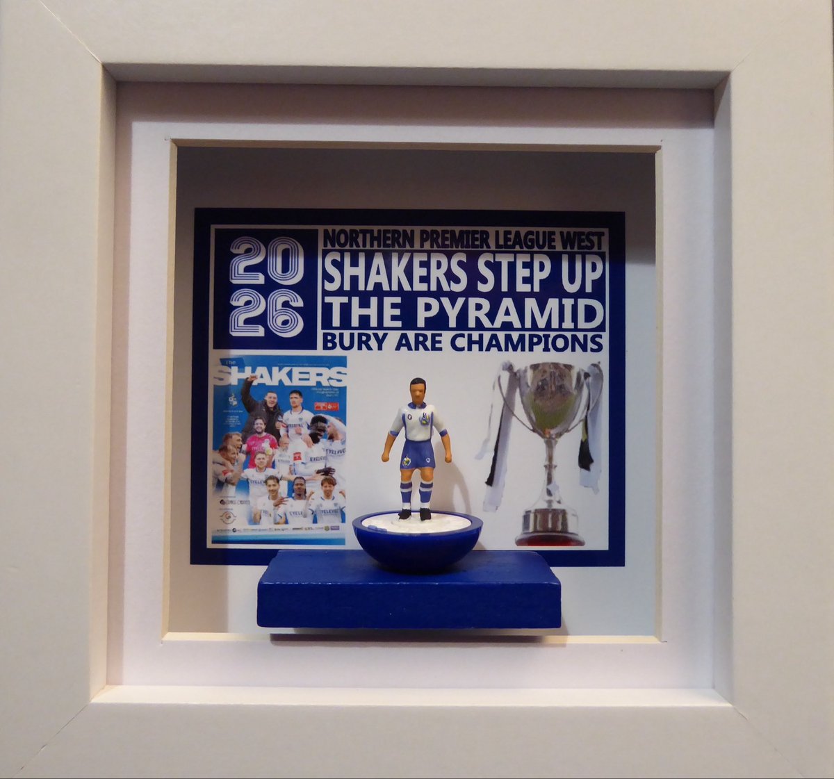 helcol123subbu1's tweet photo. Bury FC consecutive Promotion frames. Going up again Shakers #standupforBury DM @helcol123subbu1 to order yours. #buryfc @BuryFcOldBoys #partofit #shakerstogether @NonLeagueCrowd @PFSPURR https://t.co/M8C8PwpRAg